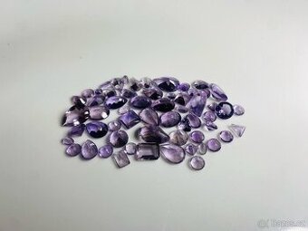 Mix broušené přírodní Amethysty