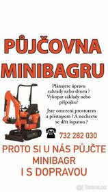 Minibagr k zapůjčení