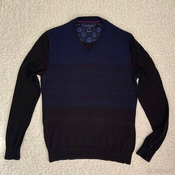 Pánský vlněný svetr Tommy Hilfiger s V výstřihem vel. М/50