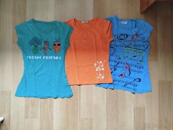 Trička vel. 158 (Mayoral, Next, H&M)