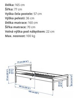 Dětská postel IKEA SNIGLAR 70x160