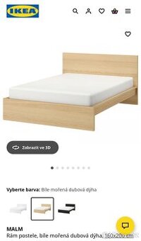 Postelový rám Malm 160x200cm vč. roštů