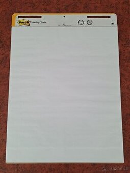 Samolepicí flipchart Post-it, 63,5 cmx 76,2 cm, bílý – 3 ks