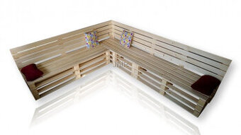 Zahradní lavice v designu palet Sam