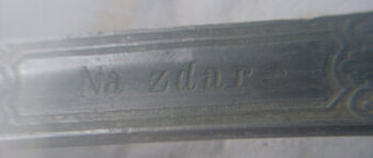 Koupím šavli s nápisem SILOU LVÍ VZLETEM SOKOLÍM