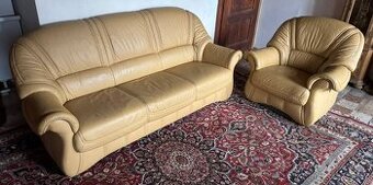 Kožená sedací souprava 3+1,5837