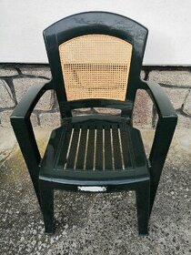 Zahradní plastové židle s polstrem - 1