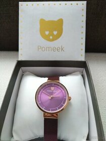 Pomeek Violet dámské hodinky kočka fialové