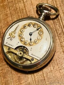 Stříbrné kapesní hodinky Hebdomas, 8-denní strojek