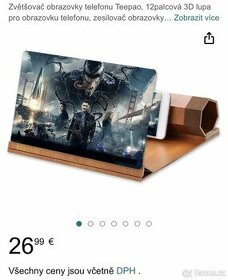 Nová 3D lupa k mobilním telefonům . Lze zaslat