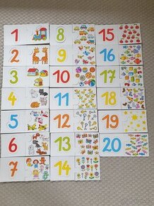 Puzzle - skládačky 1 - 20 čísla/počítání - 1