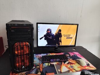 HERNÍ PC I5 4440 RX 570 8GB 16GB RAM + MONITOR