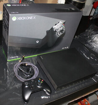 Microsoft Xbox One X 1TB Antracit Black - kompletní balení