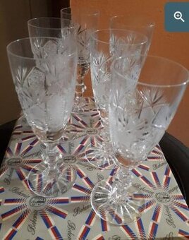 Bohemia orig. učně broušené skleničky sada 6ks po prababičce