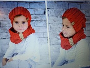 Nová vlněná houmeleska čepice s nákrčníkrm