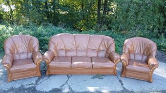 Kožená sedací souprava 3+1+1