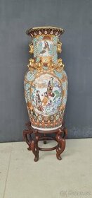 XL porcelánová čínská váza,značená