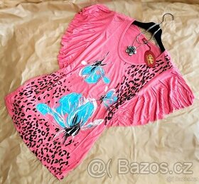 Buffalo Dámská Dívčí Tunika Top s netopýřími rukávy Pink