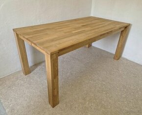 Nový jídelní stůl dub masiv 90 x 180 cm - 1