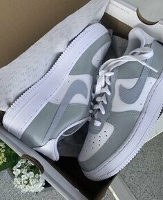 Nike Air Force 1 šedivé, fialové, bílé