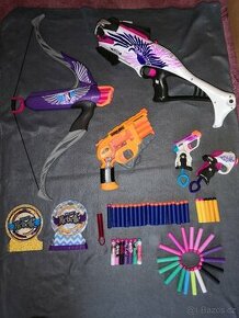 Zbraně nerf rebelle, nerf doomlands, naboje, terče
