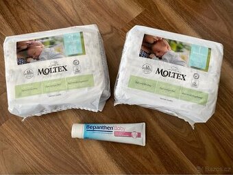 2x plenky Moltex vel. 1 (2-5 kg) + Bepanthen Baby