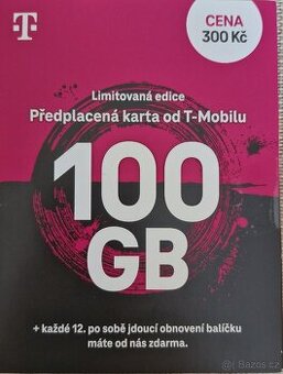Limitovaná edice SIM T-Mobile 100GB