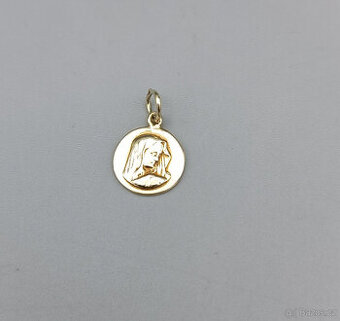 Zlatý přívěsek madonka 0,70g, 14 kt, 585/1000