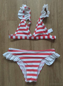 Plavky bílo červený proužek vel. 116-122