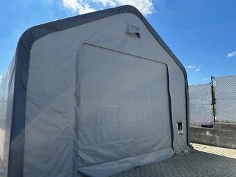 Plachtová hala 6,1x9,76x4,88 šedá/antracid. lem