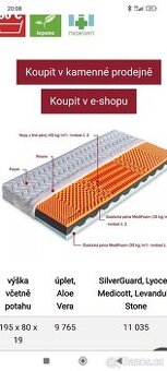 Nepoužitá matrace Drevočal 160x200x19