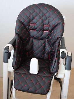 Náhradní potah Peg pérego - červeně prošívaná ekokůže