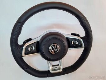VOLANT VOLKSWAGEN R RLINE kožený CIERNE PREŠÍVANIE