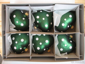 Vánoční ozdoby-SRDÍČKA metalická česká výroby sklo nové