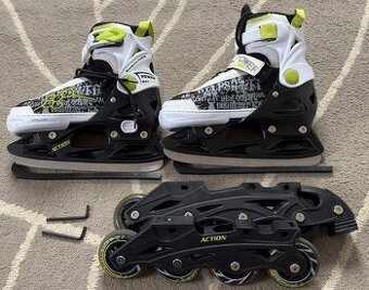 Dětské rostoucí brusle 2v1, vel. 33 - 36