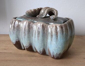 Retro KERAMICKÁ DÓZA - STREHLA - květina