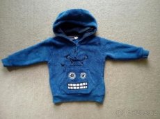 Modrá chlupatková mikina