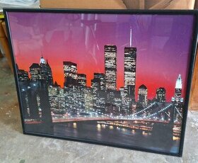 Zasklený plakát New York (Trade Center)