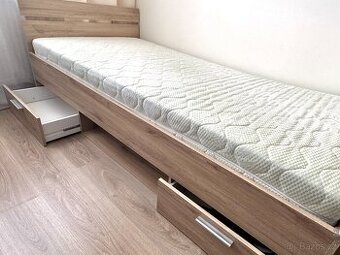 Postel 90x200 cm - bez matrace, TOP stav, nepoužívaná