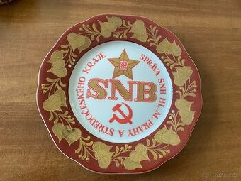 Pamětní talíř SNB - Správa SNB Praha a Středočeský kraj