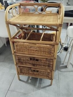 Ratanová šuplíková komoda