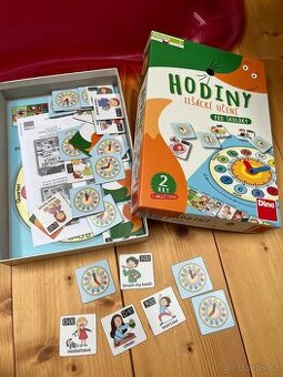 Desková hra na naučení hodin a procvičování angličtiny