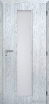 Interierové dveře prosklené- dub 90L a 60L- nové