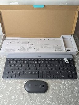 Set Klávesnice a myš Logitech Slim Wireless Combo MK470