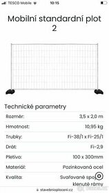 Stavební plot 3500x2000 oka 10x26,včetně přísl.