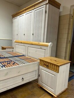 Ložnice Helsinki, 4dveřová skříň, komplet, antik