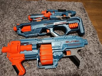 NERF - 3 zbraně / ruční natahování