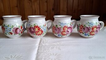 Chodská keramika světlá - sada hrnků