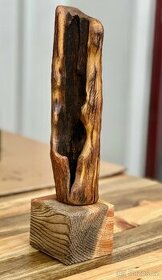Socha soška dřevo DRIFT WOOD abstrakce Hand Made. Dárek