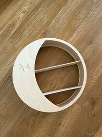 Dřevěná polička ELIS DESIGN ve tvaru měsíce - 1